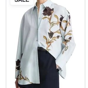 Vince Placed Iris Cotton Button-Front Shirt